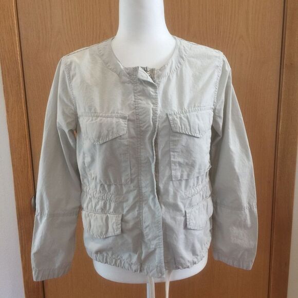 GAP Khaki Safari | Utility Lightweight Zip Closure Drawstring Waist Jacket S - Picture 7 of 7